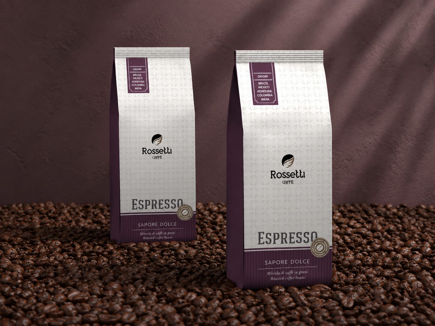 Rossetti espresso coffee packs