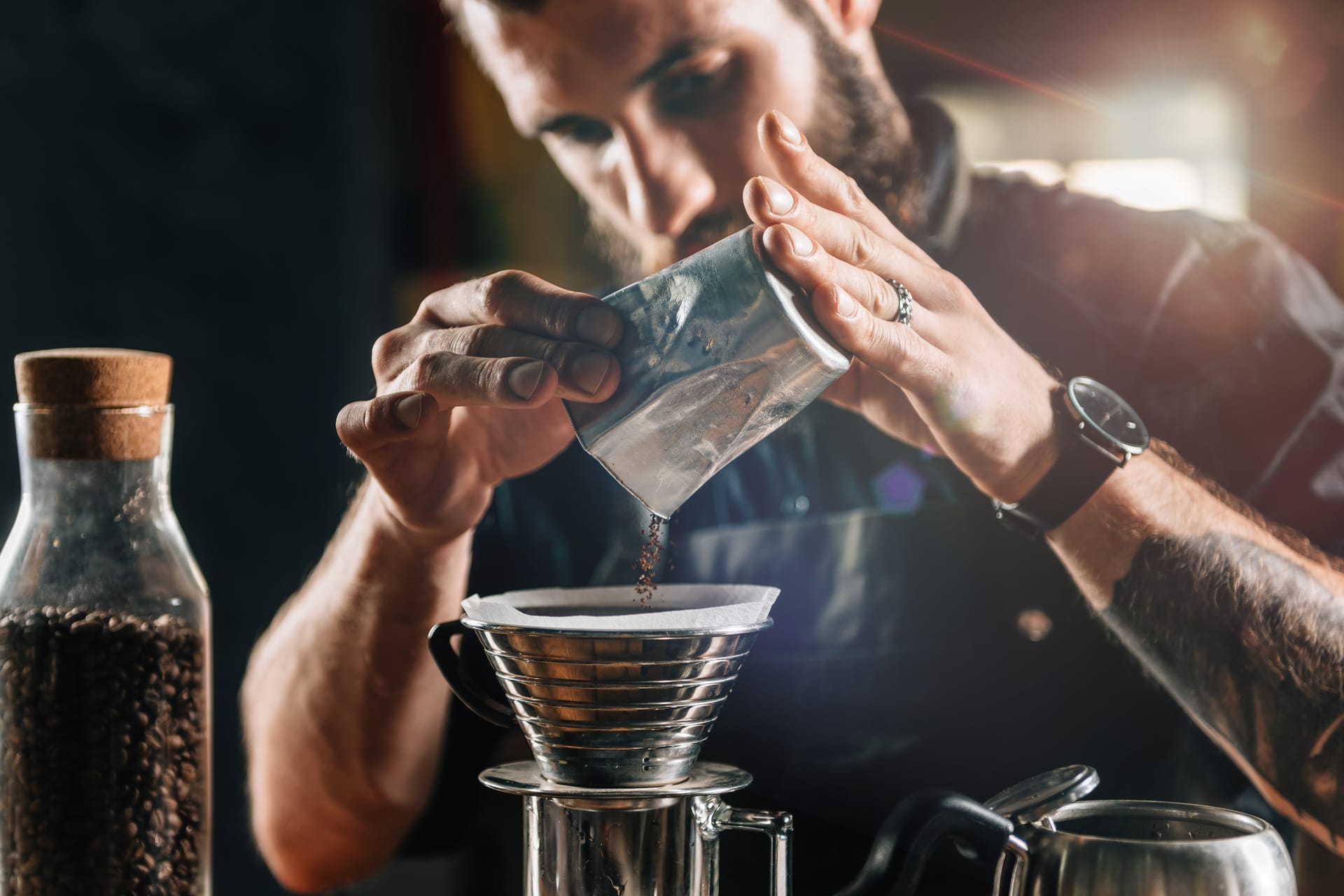 Coffee training pour
